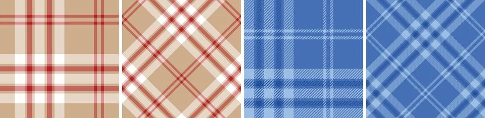 Burberry Check design seamless pattern tartan plaid for dress Stock Illustration