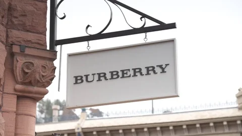 Burberry sign board Stock Footage 84507019