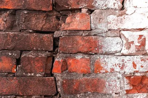 Burden brick wall background high detailed texture photo Stock Photos