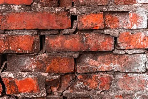 Burden brick wall background high detailed texture photo Stock Photos