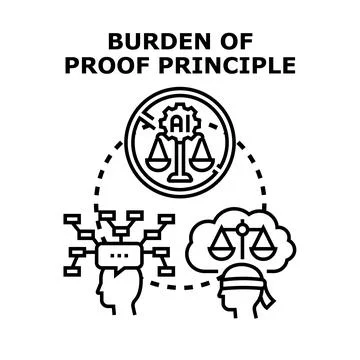 Burden of proof principle and human intelligence Stock Illustration