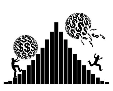 The Burden of Wealth Illustrazione stock