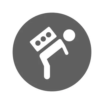 Burdensome, heavy icon. Gray vector graphics. Stock Illustration