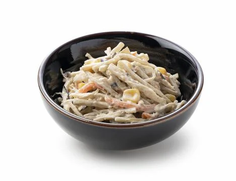 Burdock salad on a white background 写真素材