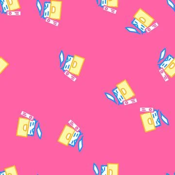 Bureaucracy paper document vector seamless pattern Stock Illustration