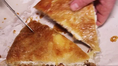 Burek With Cheese Cutting Stock Footage 88350274