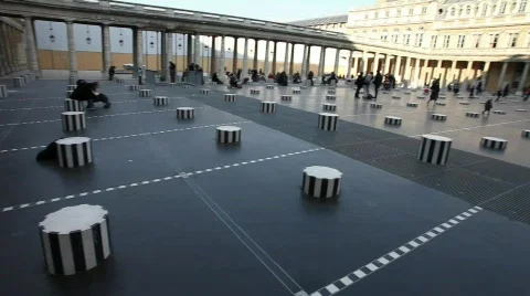 Buren columns Stock Footage 658101