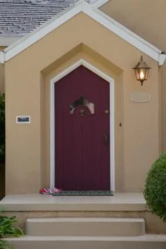 Burgandy door Stock Photos