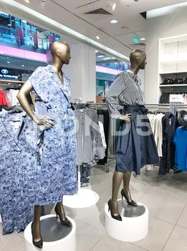 Burgas, Bulgaria - March 19, 2018: Woman clothes at Mall Galleria Burgas. Mal Stock Photos