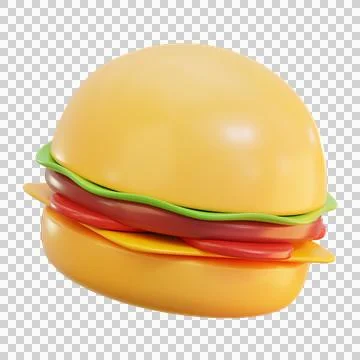 Burger 3D Illustrations, 3D rendering 库存插图