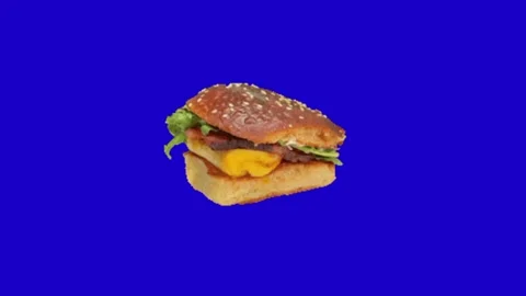 Burger animation on chroma key background 库存影片 332997143