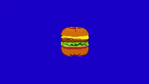 Burger animation on chroma key background 库存影片 332997148