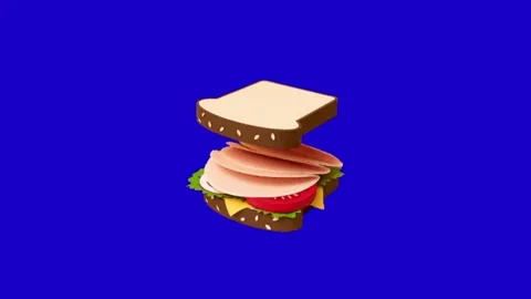 Burger animation on chroma key background 動画素材 332997171
