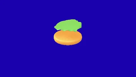 Burger animation on chroma key background 库存影片 332997180
