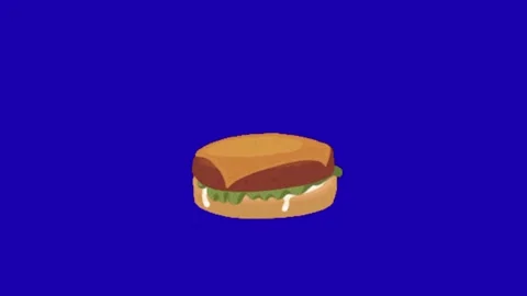 Burger animation on chroma key background 库存影片 332997313