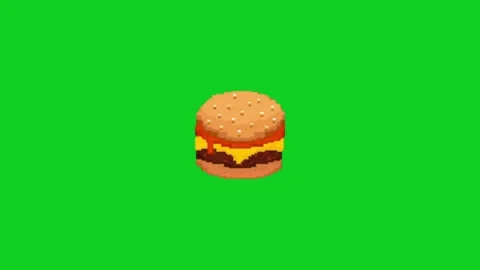 Burger animation on chroma key background 库存影片 332997368