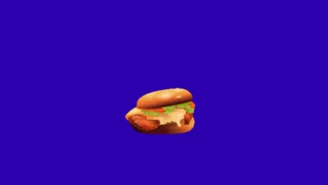 Burger animation on chroma key background 库存影片 332997375