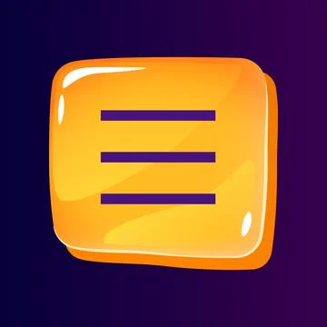 Burger app menu glossy ui button with pixelated color icon Illustrazione stock