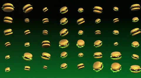 Burger Background - Burger 03 (HD) Stock Footage 10761580