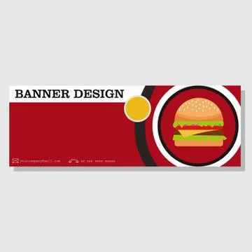 Burger banner Stock Illustration