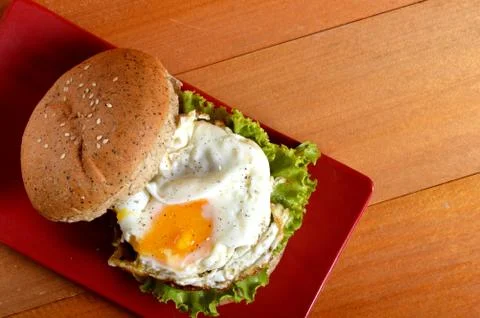 Burger with black pepper Stock Photos
