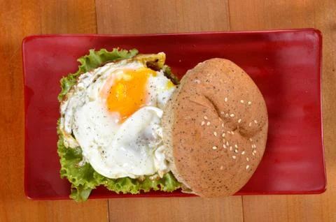 Burger with black pepper Stock Photos