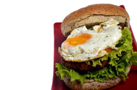 Burger with black pepper 库存照片