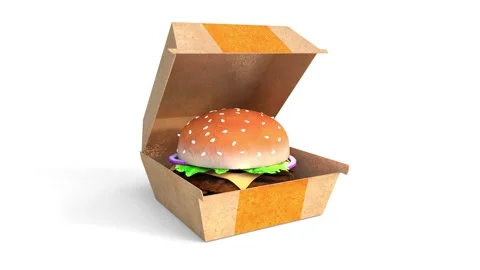 Burger in box Video stock 315580877