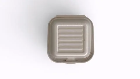 Burger box or lunch box with white background Stock Illustration