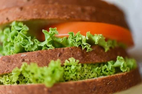 Burger bread close-up home made delicious tasty food Stock Photos