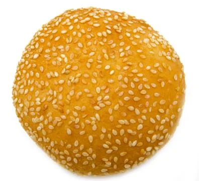 Burger bread isolated on white Stock Photos