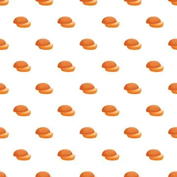 Burger bun halves creating a seamless pattern Stock Illustration
