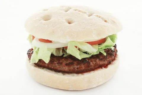 Burger in bun Stock Photos