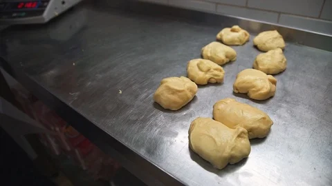 Burger Buns Preparation Process Stock Footage 120070968
