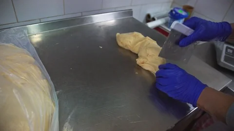 Burger Buns Preparation Process Stock Footage 120070984