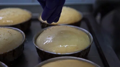 Burger Buns Preparation Process Stock Footage 120071151