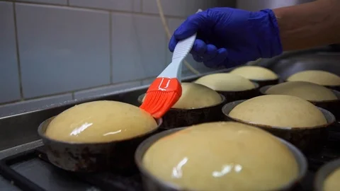 Burger Buns Preparation Process Stock Footage 120071235