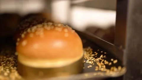 Burger Buns Preparation Process Stock Footage 196170700
