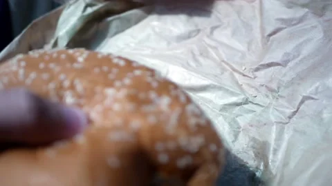 Burger in car Stock Footage 202833304