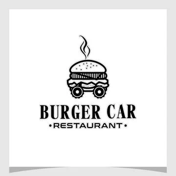 Burger Car Logo Stock Illustration