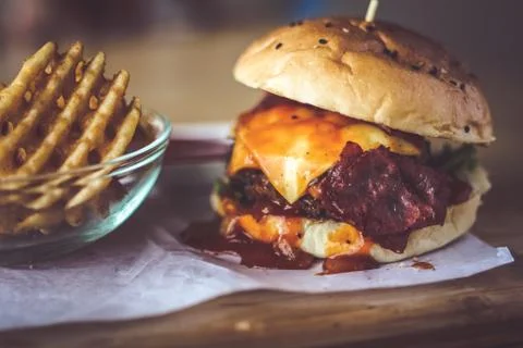 Burger With Cheese Foto stock