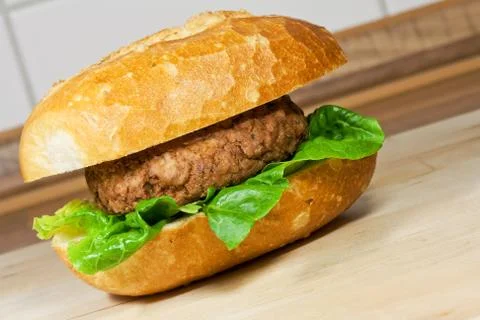 Burger close up Stock Photos