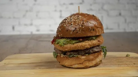 Burger close up Stock Photos