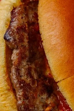 Burger close up Stock Photos