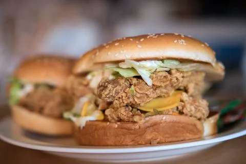 Burger Closeup Stock Photos