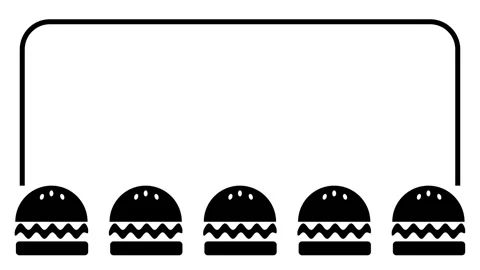 Burger Collection Menu Icon Stock Footage 340305802