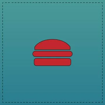 Burger computer symbol Stock Illustration