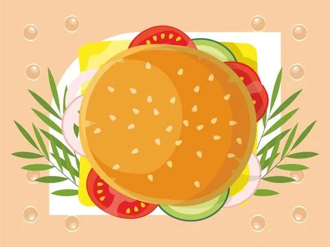 Burger Concept Illustration Stock Illustration