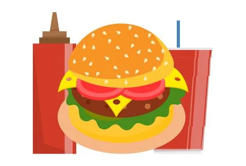 Burger Concept Illustration Stock Illustration