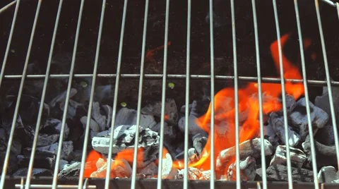 Burger cooking with flame Stock Footage 49921408